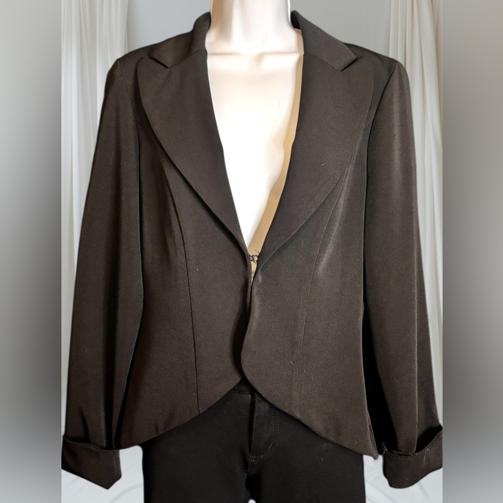 Charlotte Russe Y2K Retro Vintage Black Fully Lined Blazer Size Medium